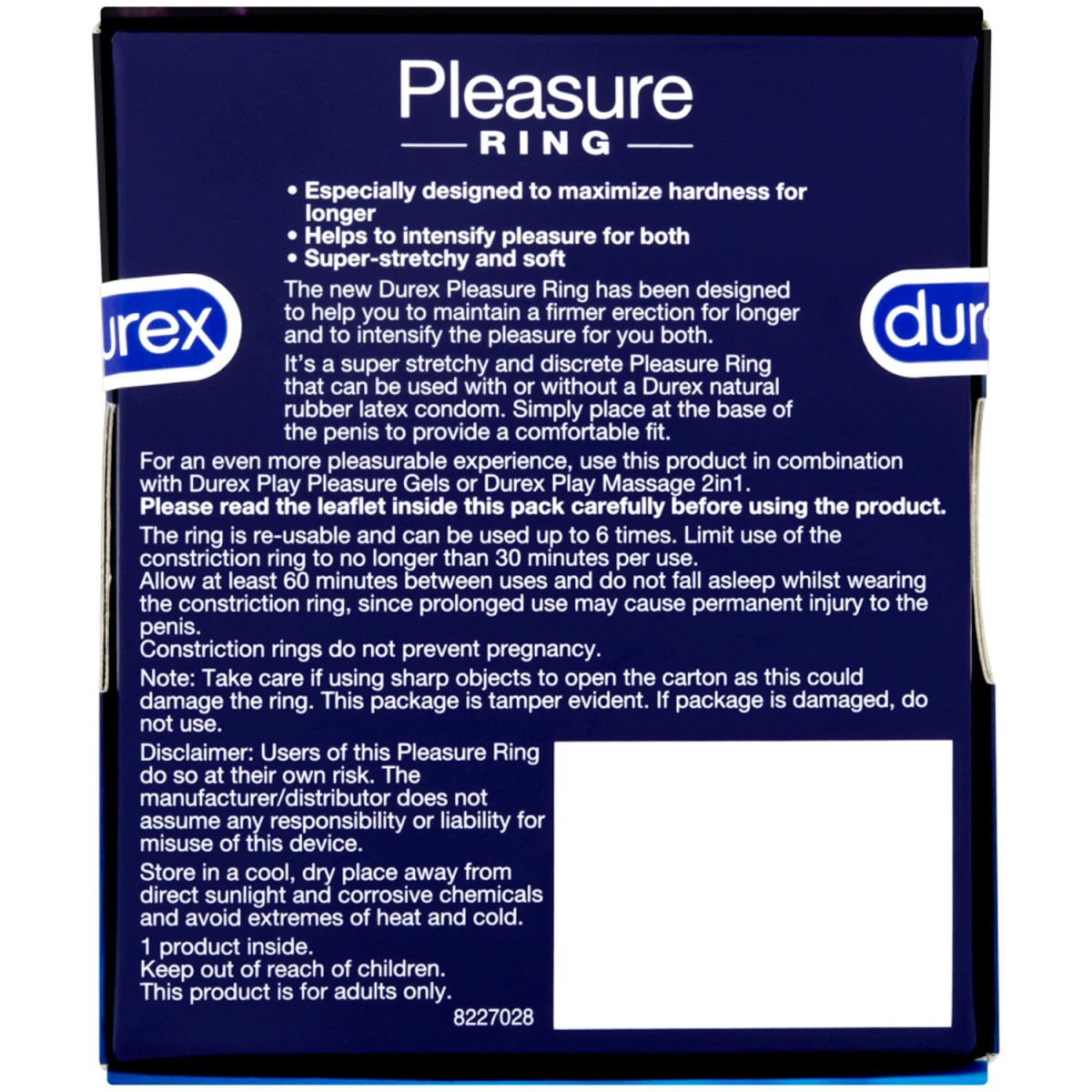 Reckitt Benckiser Durex Pleasure Ring Cockring 4 Reckitt Benckiser Durex Pleasure Ring Cockring - Afbeelding 2