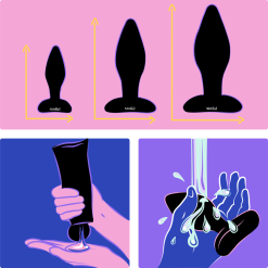 Sinful BumBum Siliconen Buttplugset -Sexy lingerie Verkoop 15926 sinful bumbum silicone butt plug set1 q100