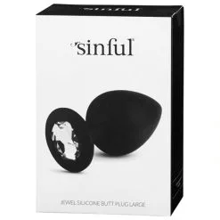 Sinful Jewel Siliconen Buttplug Large -Sexy lingerie Verkoop 16178 sinful jewel silicone butt plug large q100 04