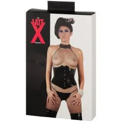 Orion Late X Latex Keurslijf Met Kant -Sexy lingerie Verkoop 16307 late x latex corsage med snoere 90 pack q100