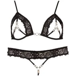 Orion Abierta Fine Bh Set Met Strass -Sexy lingerie Verkoop 16371 abierta fina bh saet med rhinsten q100 04