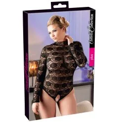 Orion Cottelli Bodystocking Kruisloos Met Lange Mouwen, Grote Maat -Sexy lingerie Verkoop 17387 cottelli crotchless lace bodystocking plus size2