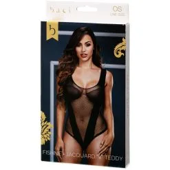 Baci Lingeri Baci Visnet Jacquard Teddy -Sexy lingerie Verkoop 17462 baci fishnet jacquard teddy 10 package q100