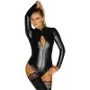 Waligora Noir Handmade Monarch Bodystocking Met Rits -Sexy lingerie Verkoop 18137 noir handmade wetlook bodystocking med lynlas q100 01