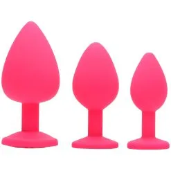 XR Brands Frisky Pink Pleasure-anaalplug-set