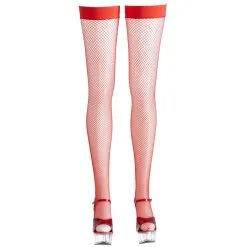 Orion Cottelli Hold-Up Netkousen Rood -Sexy lingerie Verkoop 18385 cottelli selvsiddende net str mper r d 02