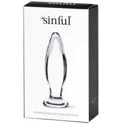 Sinful BumBum Glazen Buttplug Medium -Sexy lingerie Verkoop 18402 sinful bumbum medium glas butt plug q100 04