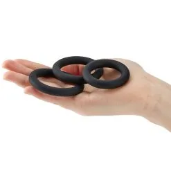 Sinful Extra Dikke Siliconen Cockringset 3 Stuks -Sexy lingerie Verkoop 18564 sinful extra thick silicone cock ring set q100 08