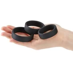 Sinful Premium Siliconen Cockringset 3 Stuks -Sexy lingerie Verkoop 18565 sinful premium silicone cock ring set q100 07