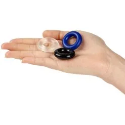 Sinful Baseks Triple Cockring Set -Sexy lingerie Verkoop 18599 baseks triple penisring s t q100 04