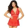 J&V Apparel Inc Seven ‘til Midnight Wondrous Babydoll-set Rood -Sexy lingerie Verkoop 18915 seven til midnight wondrous babydoll seat rod q100 01