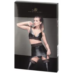 Waligora Noir Handmade Power Wetlook Jarretelgordel -Sexy lingerie Verkoop 19870 noir handmade dont be shy hofteholder 90 pack q100