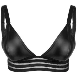 Waligora Noir Handgemaakt Power Wetlook Bralette -Sexy lingerie Verkoop 19880 noir handmade power pole top q100 03
