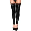 Waligora Noir Handmade Power Wetlook Hold-Up Stockings -Sexy lingerie Verkoop 19885 noir handmade making me high selvsiddende stromper q100 01