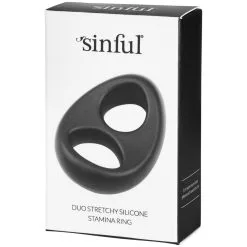 Sinful Duo Elastische Siliconen Dubbele Penisring -Sexy lingerie Verkoop 19997 sinful duo stretchy silikone dobbelt penisring 04