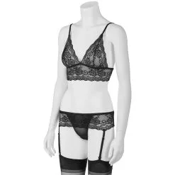 Sinful NORTIE Runa Kanten BH En Jattetelgordel Set -Sexy lingerie Verkoop 20274 runa blonde bh og str mpeholder s t 02
