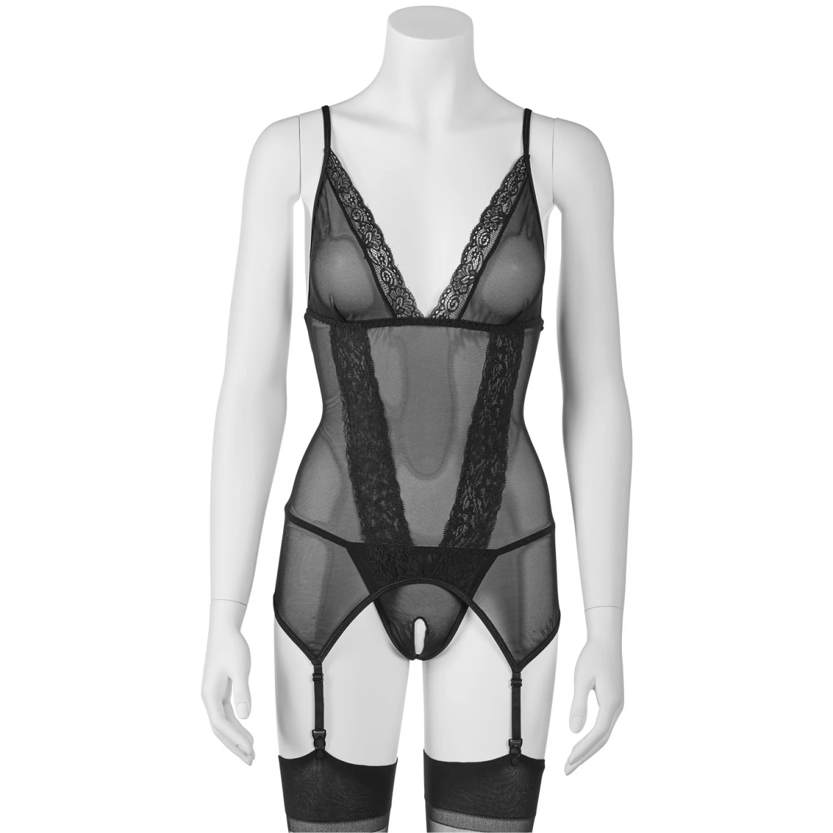 Sinful NORTIE Thora Kanten Bodystocking Met Jarretels Set 6 Sinful NORTIE Thora Kanten Bodystocking Met Jarretels Set - Afbeelding 4