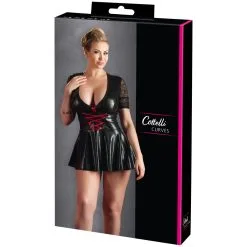 Orion Cottelli Wetlook Jurk Met Stropdassen Plus Size -Sexy lingerie Verkoop 20350 cottelli wetlook kjole med snore plus size 90 pack q100