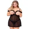 J&V Apparel Inc Seven 'til Midnight Kanten Babydoll Set Plus Size -Sexy lingerie Verkoop 21887 seven til midnight blonde babydoll saet plus size q100 01