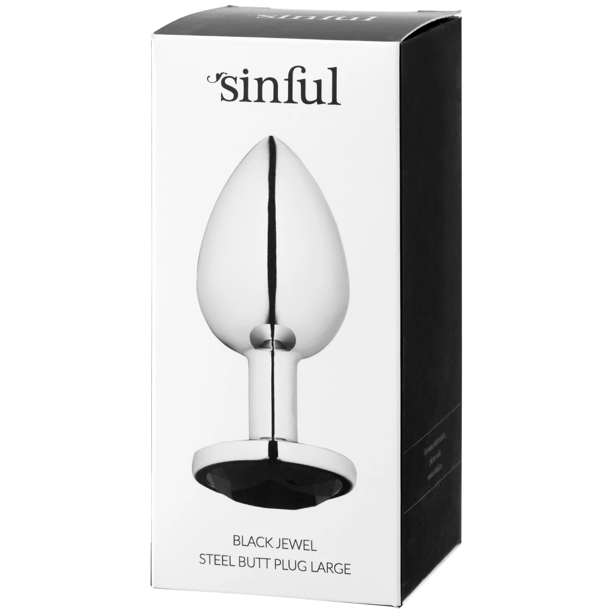 Sinful Black Jewel Metalen Buttplug Large 7 Sinful Black Jewel Metalen Buttplug Large - Afbeelding 5