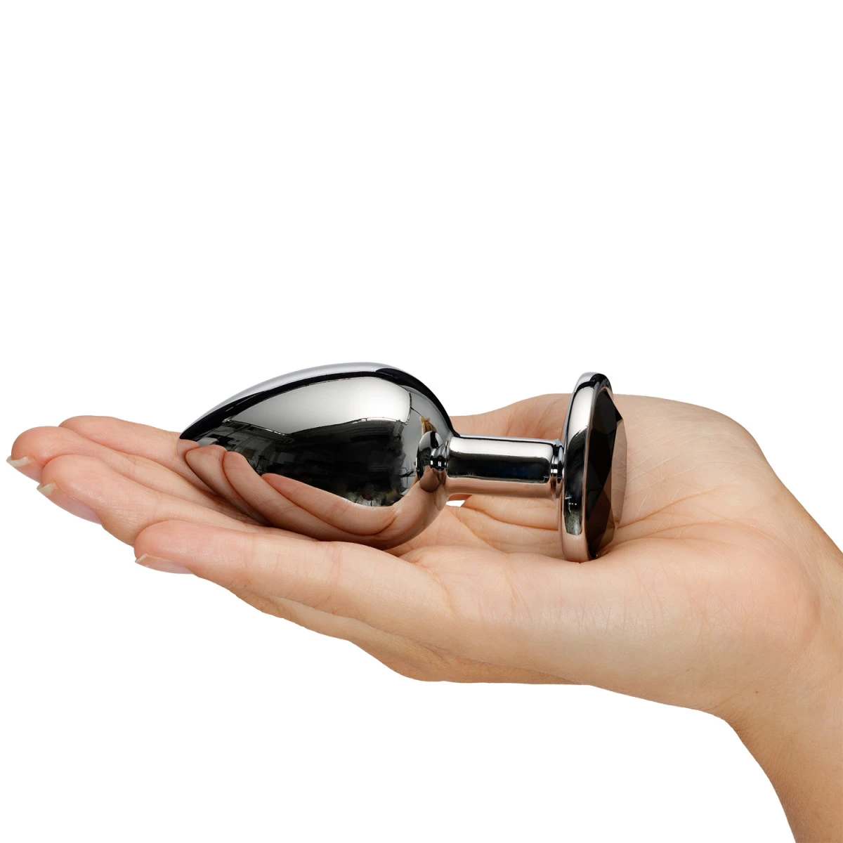 Sinful Black Jewel Metalen Buttplug Large 6 Sinful Black Jewel Metalen Buttplug Large - Afbeelding 4