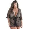 Allure Lingeri Allure Leopard Kimono Set Plus Size -Sexy lingerie Verkoop 23284 allure leopard kimono set 01 model q100