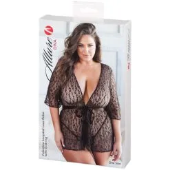 Allure Lingeri Allure Leopard Kimono Set Plus Size -Sexy lingerie Verkoop 23284 allure leopard kimono set 90 pack q100