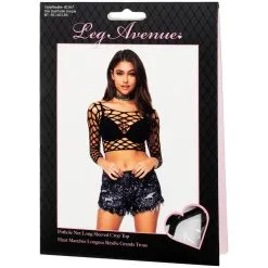 Leg Avenue Crop Top Met Lange Mouwen 7 Leg Avenue Crop Top Met Lange Mouwen -Sexy lingerie Verkoop 23373 leg avenue langaermet crop top 10 package q100