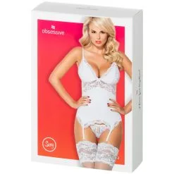 Amocarat Obsessive Witte Korset Set 9 Amocarat Obsessive Witte Korset Set -Sexy lingerie Verkoop 23405 obsessive korset saet hvid 10 package q100