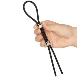 Sinful Stamina Dubbele Lasso Verstelbare Cockring -Sexy lingerie Verkoop 23447 sinful stamina dobbelt lasso penis ring 50 hand q100