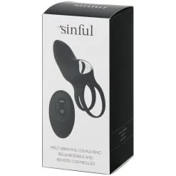 Sinful Melt Koppels Vibrerende Cockring Met Afstandsbediening -Sexy lingerie Verkoop 23452 sinful melt vibrerende par penisring opladelig og fjernbetjent 90 pack q100