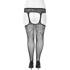 Sinful NORTIE Sif Kruisloze Kanten Panty Plus Size -Sexy lingerie Verkoop 23576 nortie sif bundlose blonde strompebukser plus size 03 1