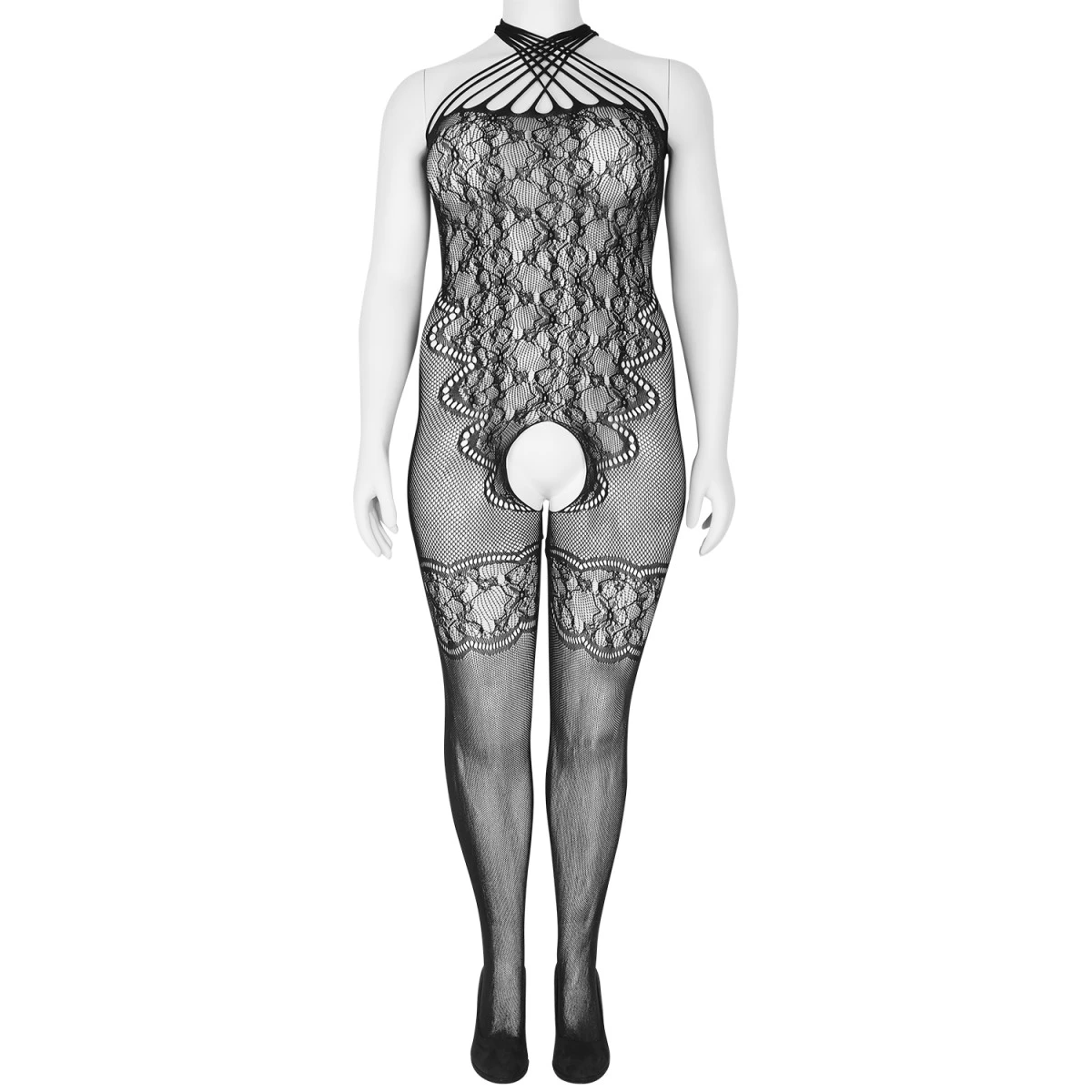 Sinful NORTIE Helga Kruisloze Kanten Catsuit Plus Size 4 Sinful NORTIE Helga Kruisloze Kanten Catsuit Plus Size - Afbeelding 2