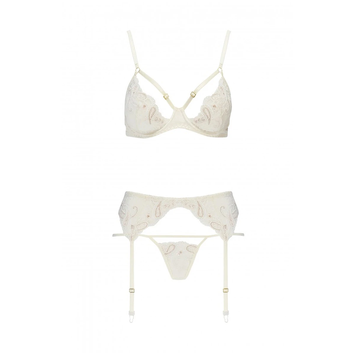 Casmir Lingerie Casmir Inoe Witte Jarretel Set 5 Casmir Lingerie Casmir Inoe Witte Jarretel Set - Afbeelding 3