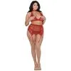 DG Brands Dreamgirl Plus Size 4-delige Kanten Set
