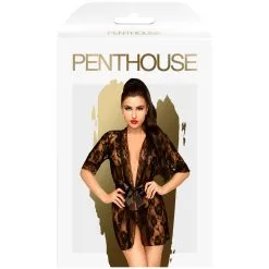 EIS GmbH (Lingeri) Penthouse Sweet Retreat Zwarte Kimono -Sexy lingerie Verkoop 24395 penthouse sweet retreat kimono black 90 pack q100