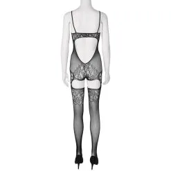EDC Sheer Fantasy Nightshade Jarretel Teddy Bodystocking -Sexy lingerie Verkoop 24653 sheer fantasy lace catsuit with open crotch 03 q100