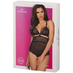 Amocarat Obsessive Zwarte Kruisloze Teddy -Sexy lingerie Verkoop 24825 obsessive black crotchless teddy 90 pack q100