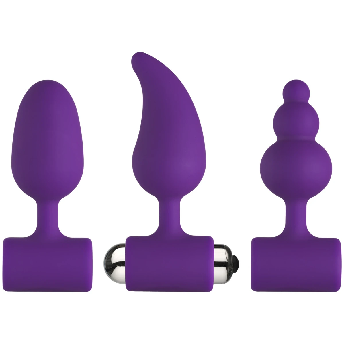 Sinful Baseks Teaser Vibrating Buttplug Set 3 Sinful Baseks Teaser Vibrating Buttplug Set