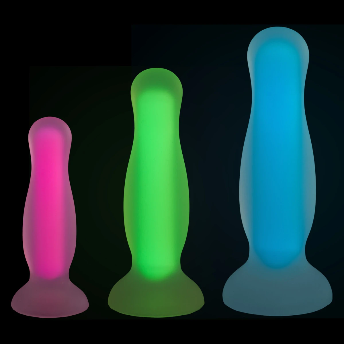 Sinful Baseks Glow In The Dark Anale Dildo Set 4 Sinful Baseks Glow In The Dark Anale Dildo Set - Afbeelding 2