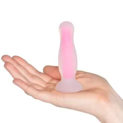 Sinful Baseks Glow In The Dark Anale Dildo Small -Sexy lingerie Verkoop 25143 baseks glow in the dark anal dildo small pink 50 hand 1