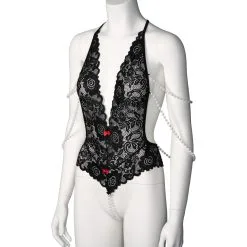 EDC Vixen I Kissed A Pearl Kruisloze Kanten Teddy Met Parels 7 EDC Vixen I Kissed A Pearl Kruisloze Kanten Teddy Met Parels -Sexy lingerie Verkoop 25166 vixen lace body with pearls 03 product q100