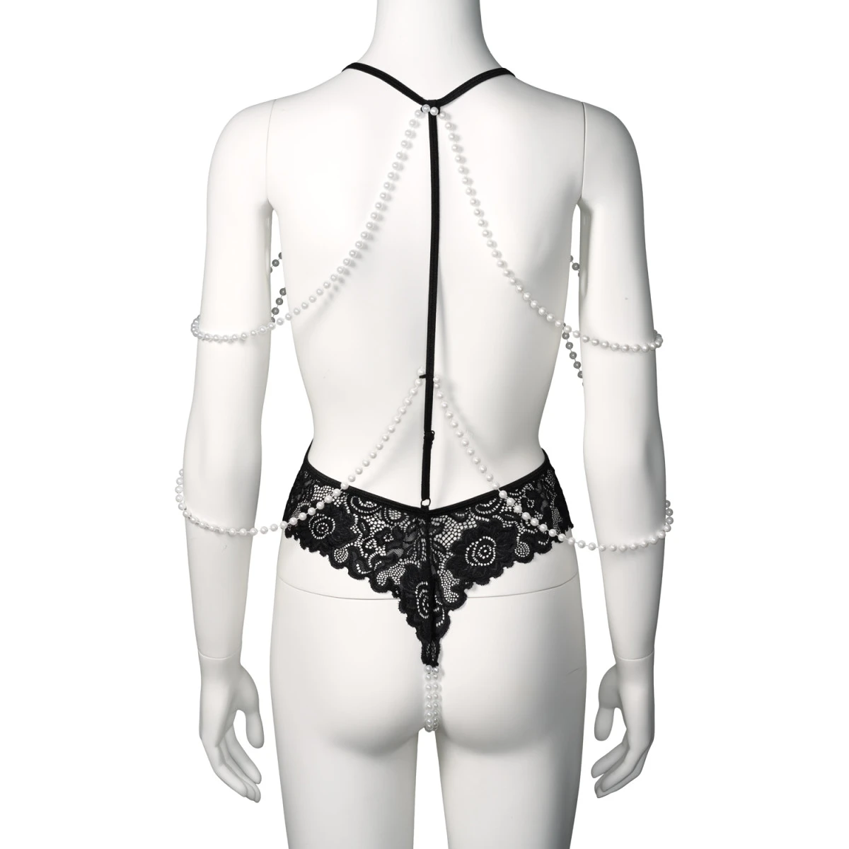 EDC Vixen I Kissed A Pearl Kruisloze Kanten Teddy Met Parels 5 EDC Vixen I Kissed A Pearl Kruisloze Kanten Teddy Met Parels - Afbeelding 3