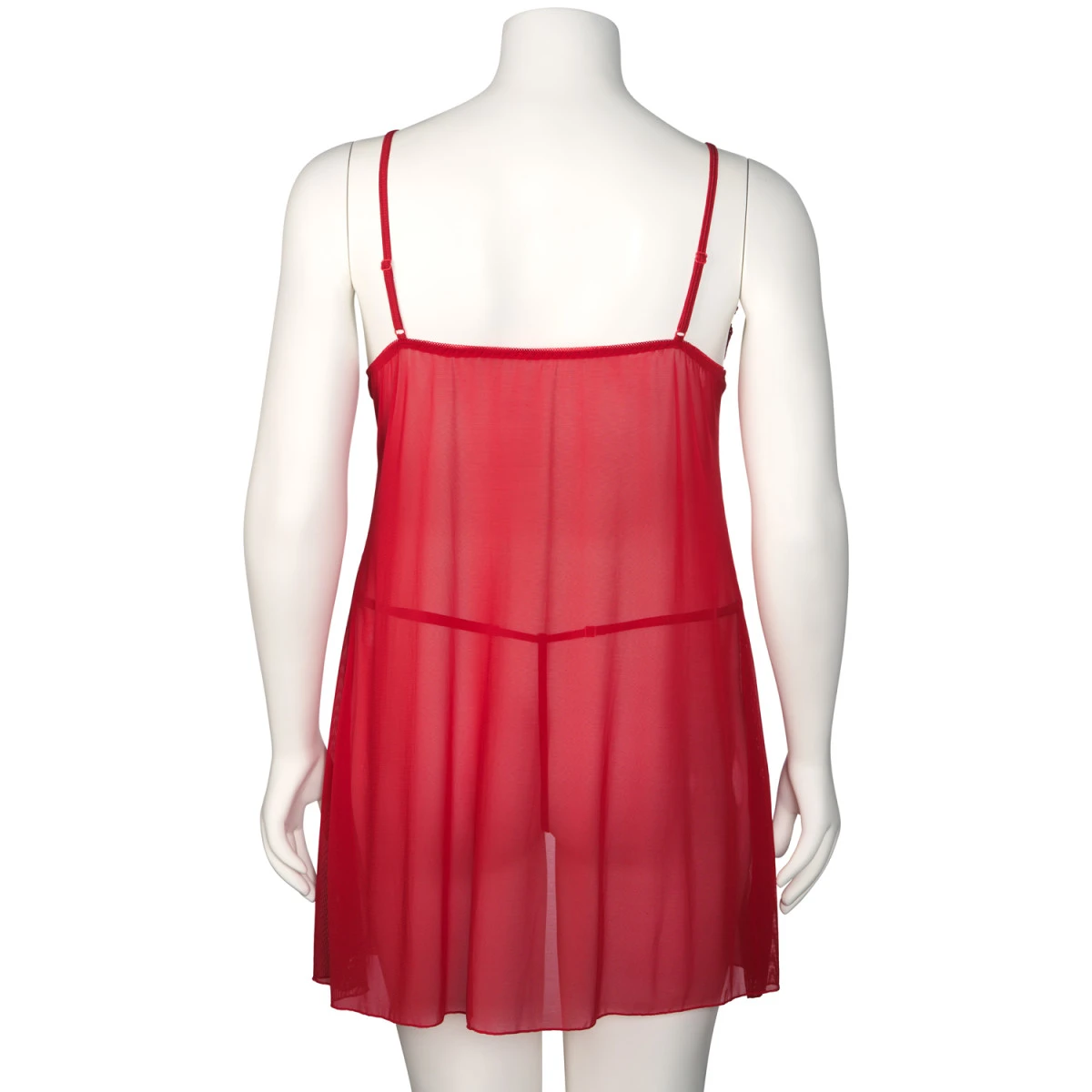 Sinful NORTIE Gro Rode Kanten Babydoll Set Plus Size 9 Sinful NORTIE Gro Rode Kanten Babydoll Set Plus Size - Afbeelding 7