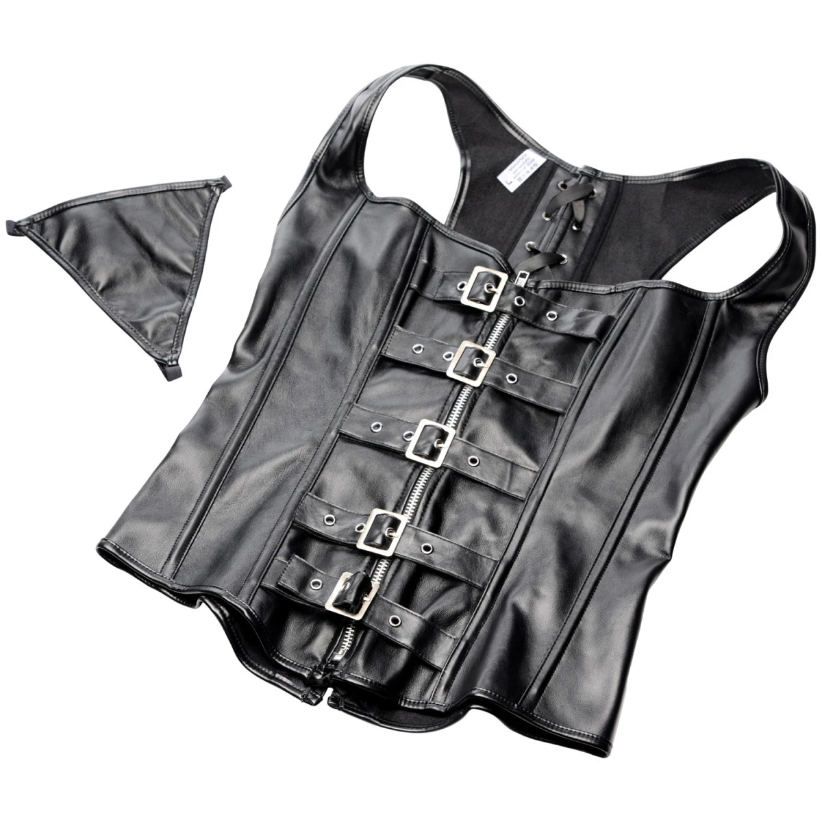 XR Brands Strict Lace-up Korset En String 5 XR Brands Strict Lace-up Korset En String - Afbeelding 3