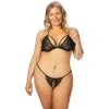 Sinful NORTIE Friia Black Triangel BH En Kruisloze  G-string Set Plus Size -Sexy lingerie Verkoop 25379 nortie friia black triangle bra crotchless g string set plus size 01 model q100