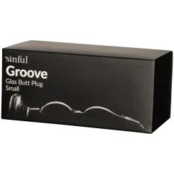 Sinful Groove Glazen Buttplug Small -Sexy lingerie Verkoop 25628 sinful groove glas butt plug lille 90 pack 3 q100