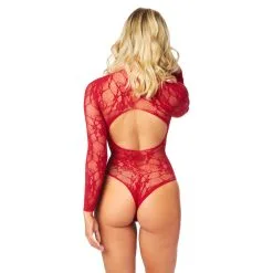 Sinful NORTIE Riga Red Kanten Kruisloze Bodystocking 11 Sinful NORTIE Riga Red Kanten Kruisloze Bodystocking -Sexy lingerie Verkoop 25635 nortie riga red blonde bundlos bodystocking 03 model q100