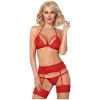 Amocarat Obsessive Fantastische Rode Jarretelset -Sexy lingerie Verkoop 25681 obsessive red garter belt and suspender set 01 model q100 1