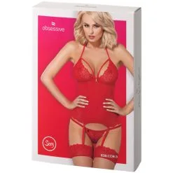 Amocarat Obsessive Rode Corsage-set -Sexy lingerie Verkoop 25688 obsessive red corsage set 90 pack q100 1